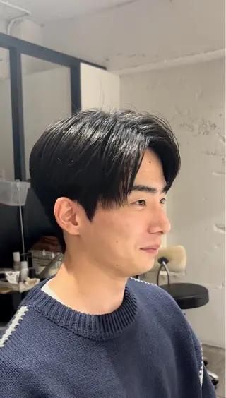 ショート パーマ メンズ 韓国メンズヘア/ ダウンパーマ/歩夢のヘアスタイル