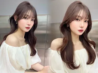 ロング カラー ブリなしWカラー✨️ 髪質改善【タケル】のヘアスタイル