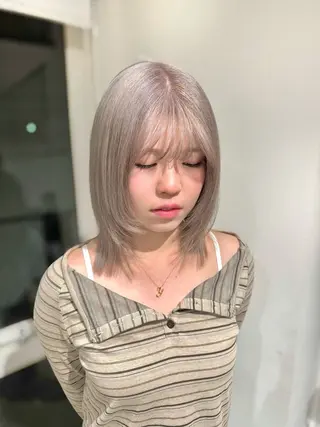 ミディアム カラー 🌻名古屋🌻 🫧ハイトーン🫧のヘアスタイル