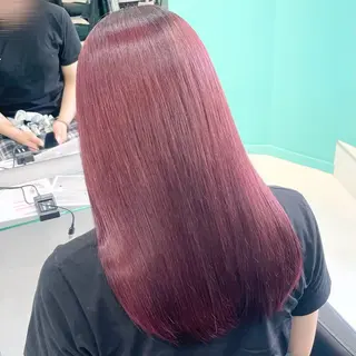 セミロング カラー ボブ/艶カラー/ 暖色/Natsukiのヘアスタイル