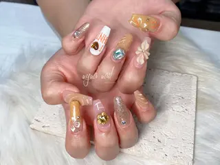 ネイル 花 火のネイルデザイン