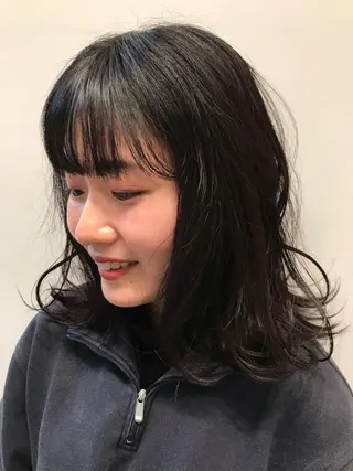 ミディアム 栄　mighty by H所属・不破一輝/栄/矢場町 ボブ/レイヤー/艶髪のヘアスタイル