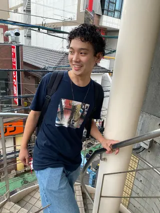 ショート パーマ qiie/ワンカラー インナーカラーのヘアスタイル