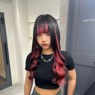 ロング カラー ENA💗NEXT /ハイトーンエクステのヘアスタイル