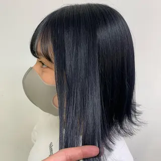 セミロング カラー くすみミルクティー／ ブラウン🪡TOWAのヘアスタイル