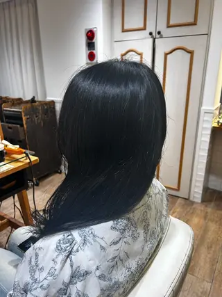 セミロング カラー ハイトーン/カラー/ ヘアセット/松田健佑のヘアスタイル