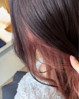 セミロング カラー yui🥀/ボブ /ブリーチなしカラーのヘアスタイル