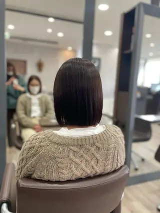 ミディアム カラー たなか りなのヘアスタイル