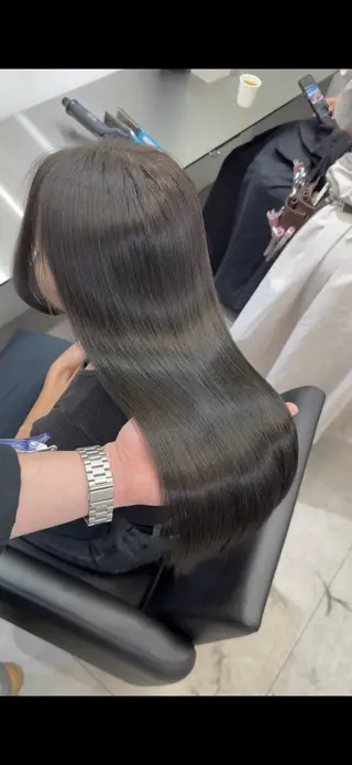 ロング 髪質改善×縮毛矯正 Core 片山健太のヘアスタイル