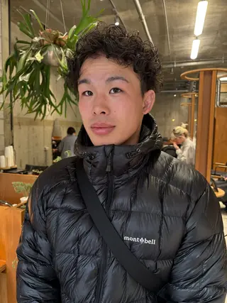 ショート メンズ パーマ/メンズ/ 鮫島竜海のヘアスタイル