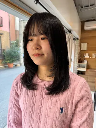 ミディアム A.Ｍ.hair所属・レイヤーカット/ 髪質改善/福本凌のヘアスタイル