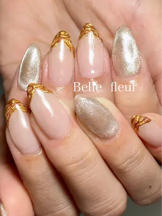 セミロング ネイル Belle fleurのネイルデザイン