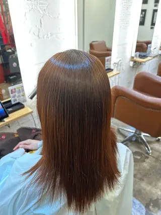 セミロング AMBERGLEAM Hair&Cloth Yoga所属・Ryo☘縮毛矯正/ メンズ/ブリーチ/のヘアスタイル