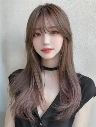 カラー ロング 天神大名/淡色カラー かずゆき/ハイトーンのヘアスタイル