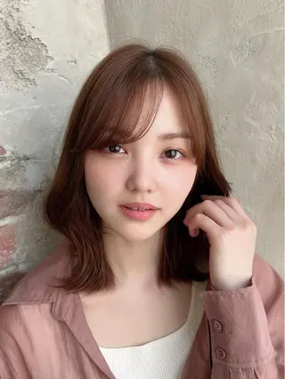 セミロング 🧡くびれヘア/前髪 顔周り🧡久原結衣のヘアスタイル
