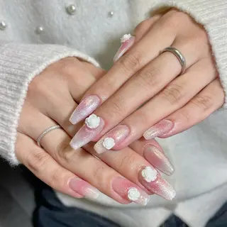 ネイル By moonネイル 🌷ワンホン/韓国風のネイルデザイン