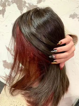 ミディアム カラー 清水 亮太／赤み消しカラーのヘアスタイル