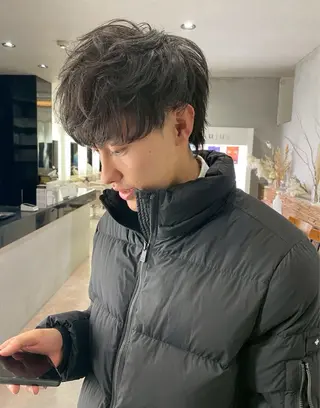 メンズ レイヤー/グレージュ 🫧久屋🫧YURIのヘアスタイル