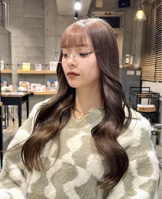 ロング カラー La Bonheur hair parfait所属・谷本虎太郎 🌈艶カラー髪質改善のヘアスタイル