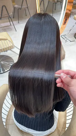 ロング パーマ レイヤー❣️縮毛矯正 川村利幸のヘアスタイル