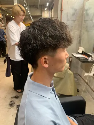 ショート パーマ メンズ ⚡️メンズパーマ特化 mens支持◎/忠地のヘアスタイル