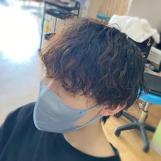 ミディアム パーマ メンズ 髪質改善 山本翔大🍋のヘアスタイル