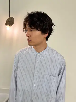 ショート パーマ メンズ メンズハイトーン/栄 /イトウタケルのヘアスタイル