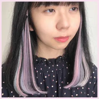 ミディアム カラー パーマ ヘアアレンジ 八巻 晴香のヘアスタイル