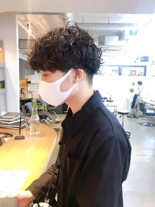 ショート パーマ メンズ メンズパーマ タカキリョウのヘアスタイル