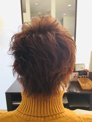 ショート カラー パーマ メンズ 阿久津 泰幸のヘアスタイル