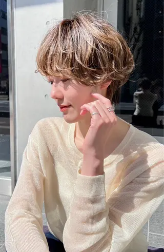 ショート 【似合わせ・レイヤー ・パーマ】海気のヘアスタイル