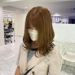 セミロング カラー パーマ ヘアアレンジ メンズ キッズ ネイル マツエク・マツパ アイブロウ Lumo所属・💖横浜ブリーチなし 💖MIHOのヘアスタイル