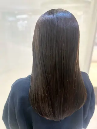 セミロング カラー 髪質改善/縮毛矯正 ササキナツミのヘアスタイル