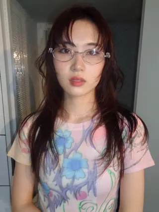 セミロング カラー ヘアアレンジ カラー特化🎀/ 艶カラー🫧渋谷のヘアスタイル