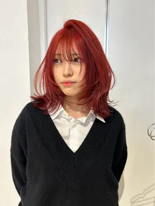 カラー 暖色ハイトーン/ moe🍒✨❤️のヘアスタイル