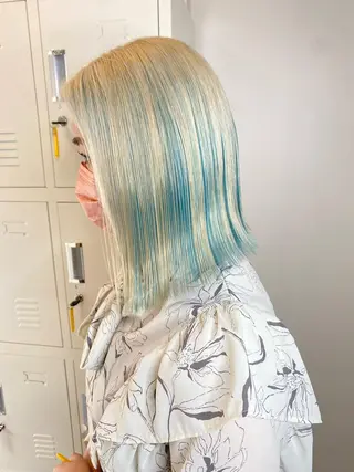 ミディアム カラー ノミネーション大宮所属・TOSHIKI/ ハイトーン/髪質改善のヘアスタイル