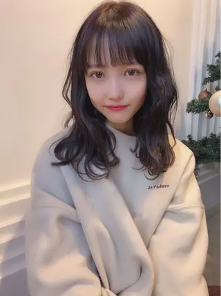 ロング カラー 店長/mao/ 前髪/顔周りカットのヘアスタイル