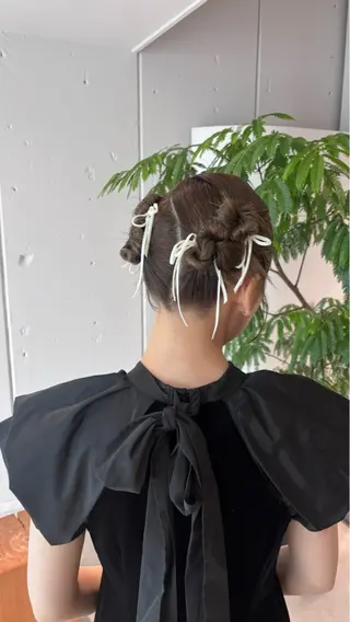 ヘアアレンジ 明瀬　咲良🩰 透明間カラーのヘアスタイル