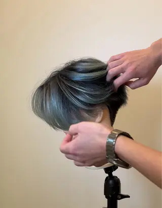 カラー メンズ AMBERGLEAM Hair&Cloth Yoga所属・Ryo☘縮毛矯正/ メンズ/ブリーチ/のヘアスタイル