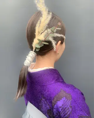 セミロング ヘアアレンジ 🌟アレンジが似合う カラー🌟Rumiのヘアスタイル