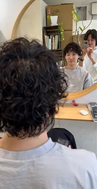 ミディアム パーマ メンズ メンズ指名多数!! SiLO 田島のヘアスタイル