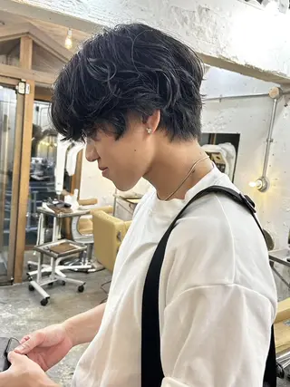 ショート パーマ メンズ 🌼U24 ヘアデザインラボのヘアスタイル