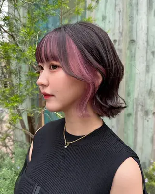ミディアム カラー momo所属・メンズヘアメイク 🩵Mayuki🩵のヘアスタイル