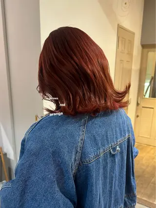 ミディアム カラー 暖色カラー/レイヤー 🌙 オノユリカのヘアスタイル