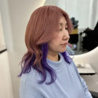 ロング カラー Ren. 🦋デザインカラーのヘアスタイル