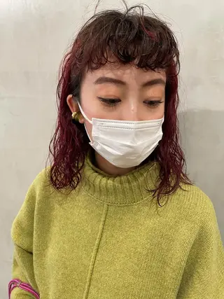 ミディアム カラー パーマ 優作 〜圧倒的信頼〜のヘアスタイル