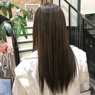 ロング カラー ヘアアレンジ チャンモリパーマ/韓 国/Minami🦋のヘアスタイル