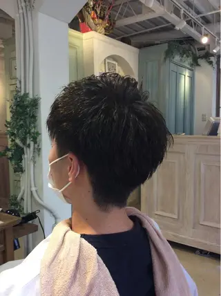 ショート パーマ メンズ レイヤー/髪質改善 /YUUKI/船橋のヘアスタイル