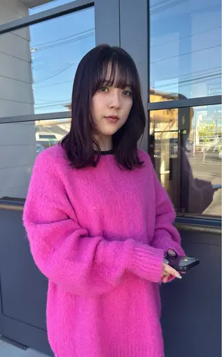 セミロング カラー PORTofCALL kotoneのヘアスタイル