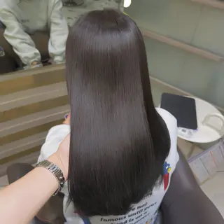 ロング 🫧オリーブ/赤み消 し/暗髪🫧野本麗奈のヘアスタイル